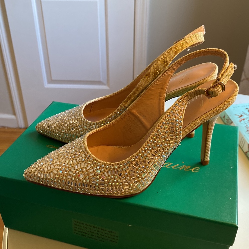 Lauren Lorraine Gold shoes- 8